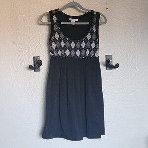 Charlotte Russe Dress - Black/Argyle - S
